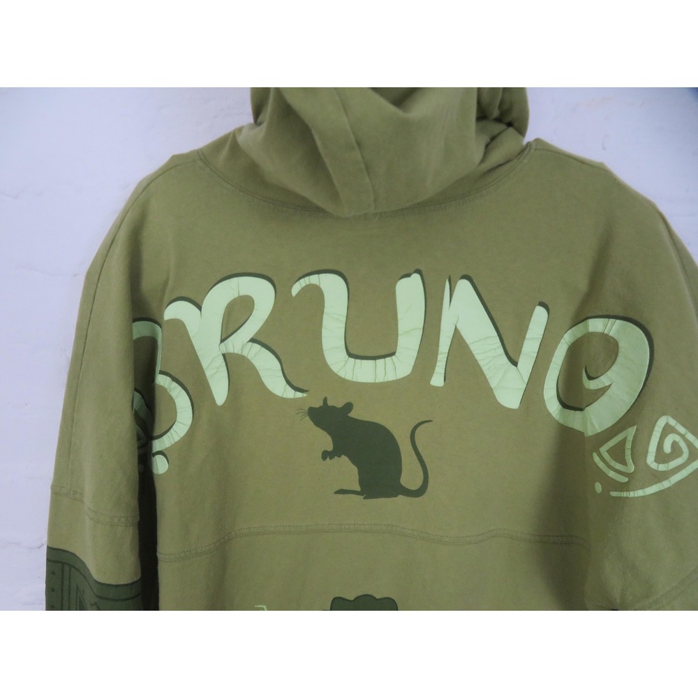Disney Encanto Bruno Hoodie Womens Medium Green Spirit Jersey Rat Graphic - Picture 7 of 9